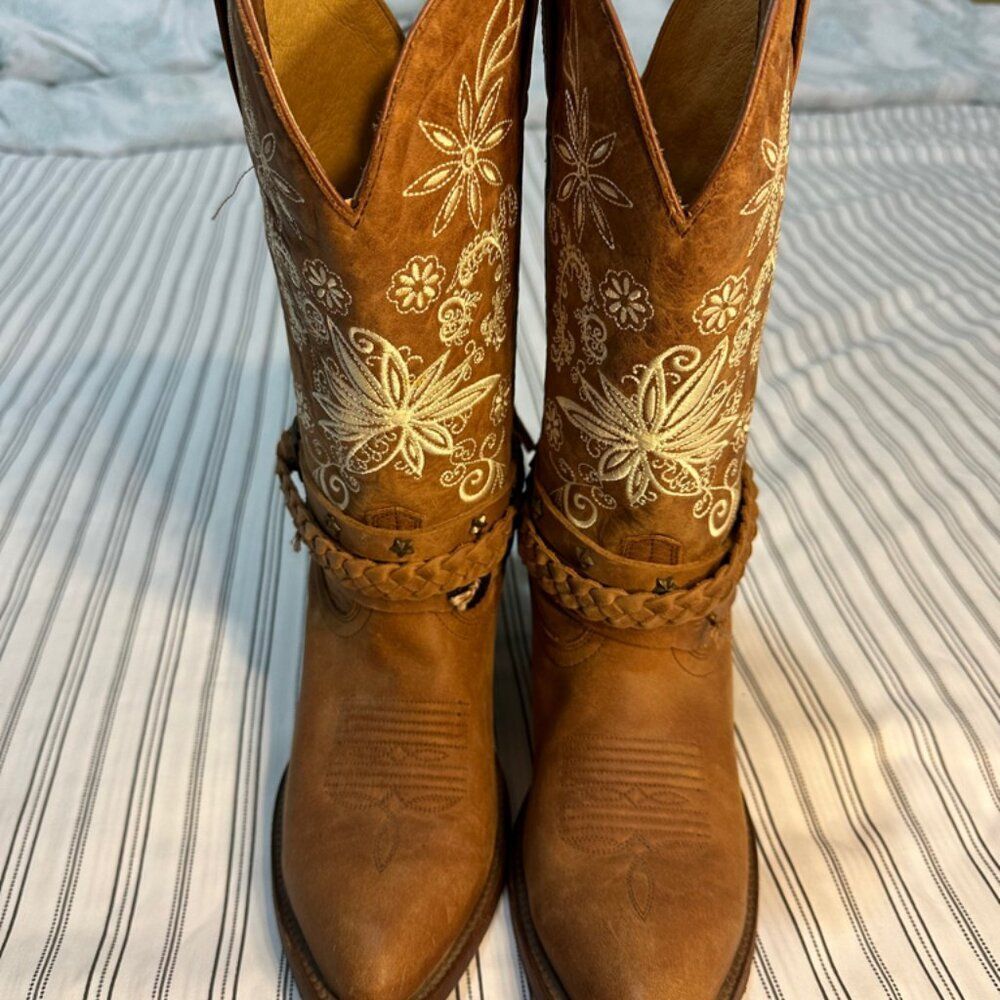 Shyanne Cowgirl Leather Boots Size 8.5 B - Picture 2 of 10